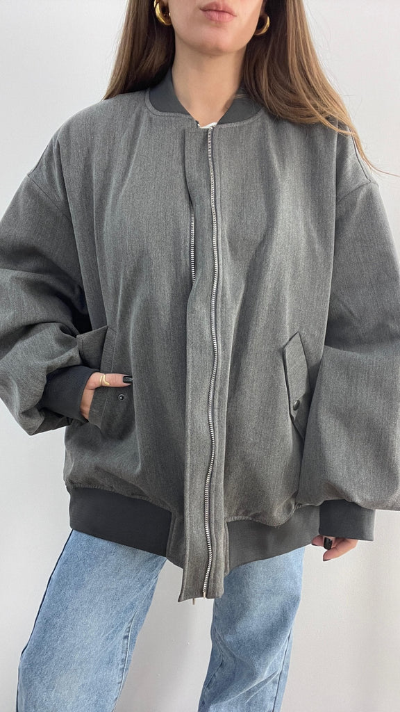 Bomber LUMINA 8868 (grigio) - Frida Shop