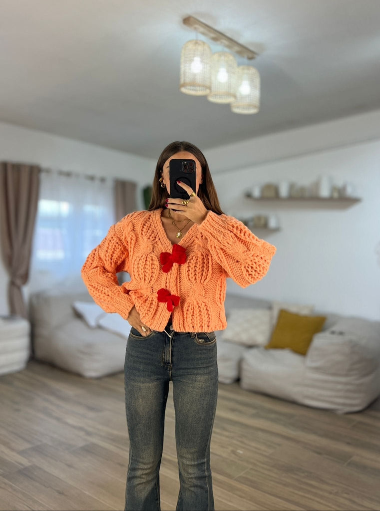 Cardigan Isadora 6606(arancio) - Frida Shop