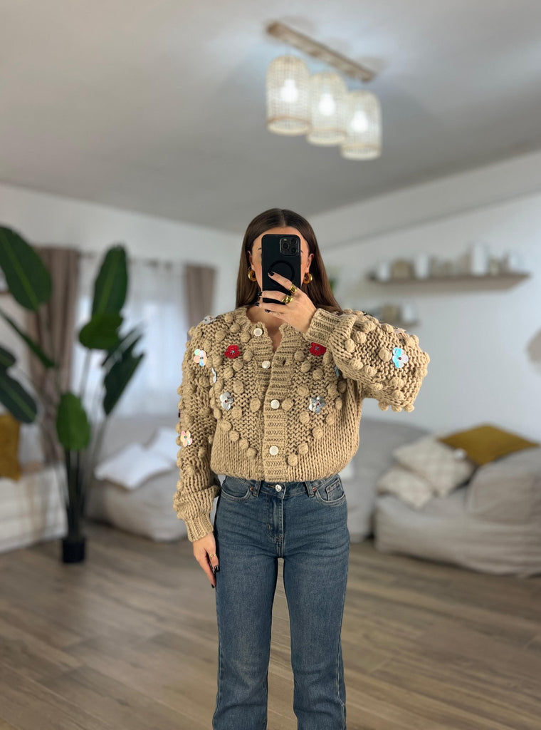 Cardigan MarìLuna 3087 (camel) - Frida Shop