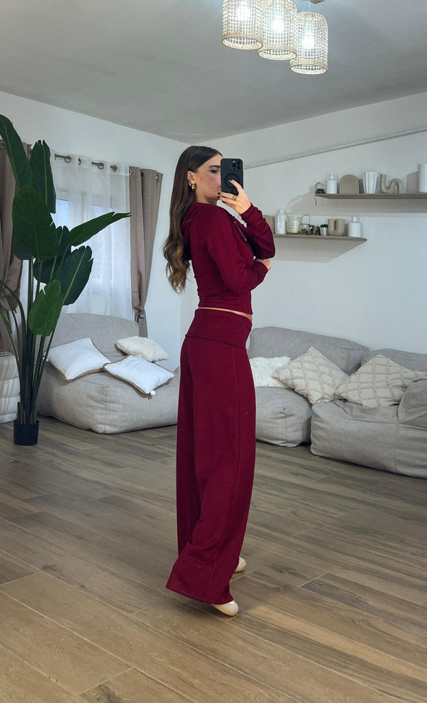 Coordinato Amyra 96229(bordeaux) - Frida Shop