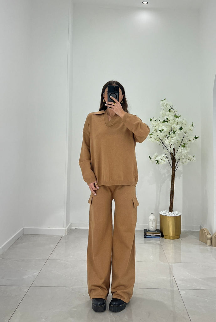 Coordinato Arisol 84751 (camel) - Frida Shop