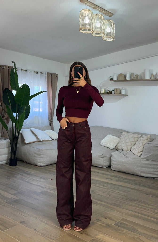 Jeans Lucy 203(bordeaux) - Frida Shop